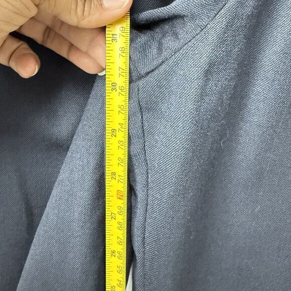 Vintage 80s Todays Man Wool Pleated Trouser Black 36x32 Cuffed - Picture 14 of 16